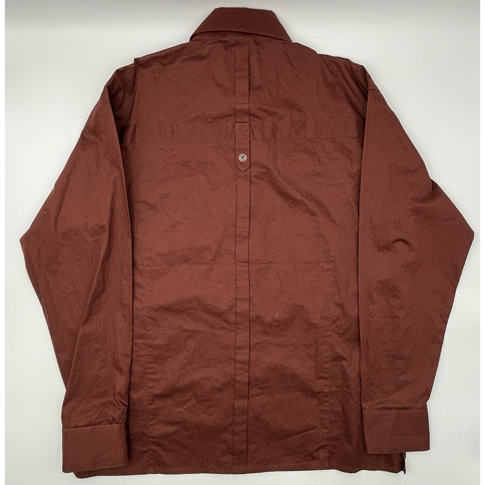 Royal Prestige Mens XL Shirt NWT Brown Cotton Military Streetwear Biker Buckle - Picture 2 of 16